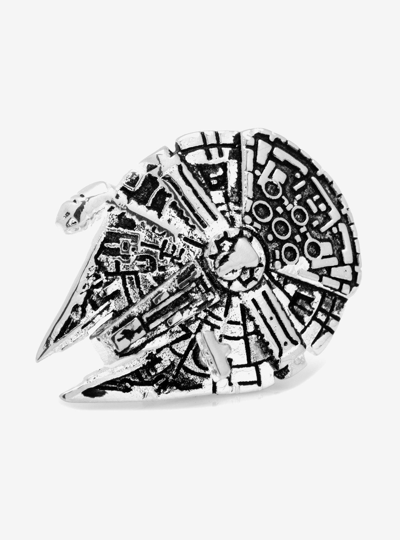 3D Star Wars Millennium Falcon Lapel Pin, , hi-res