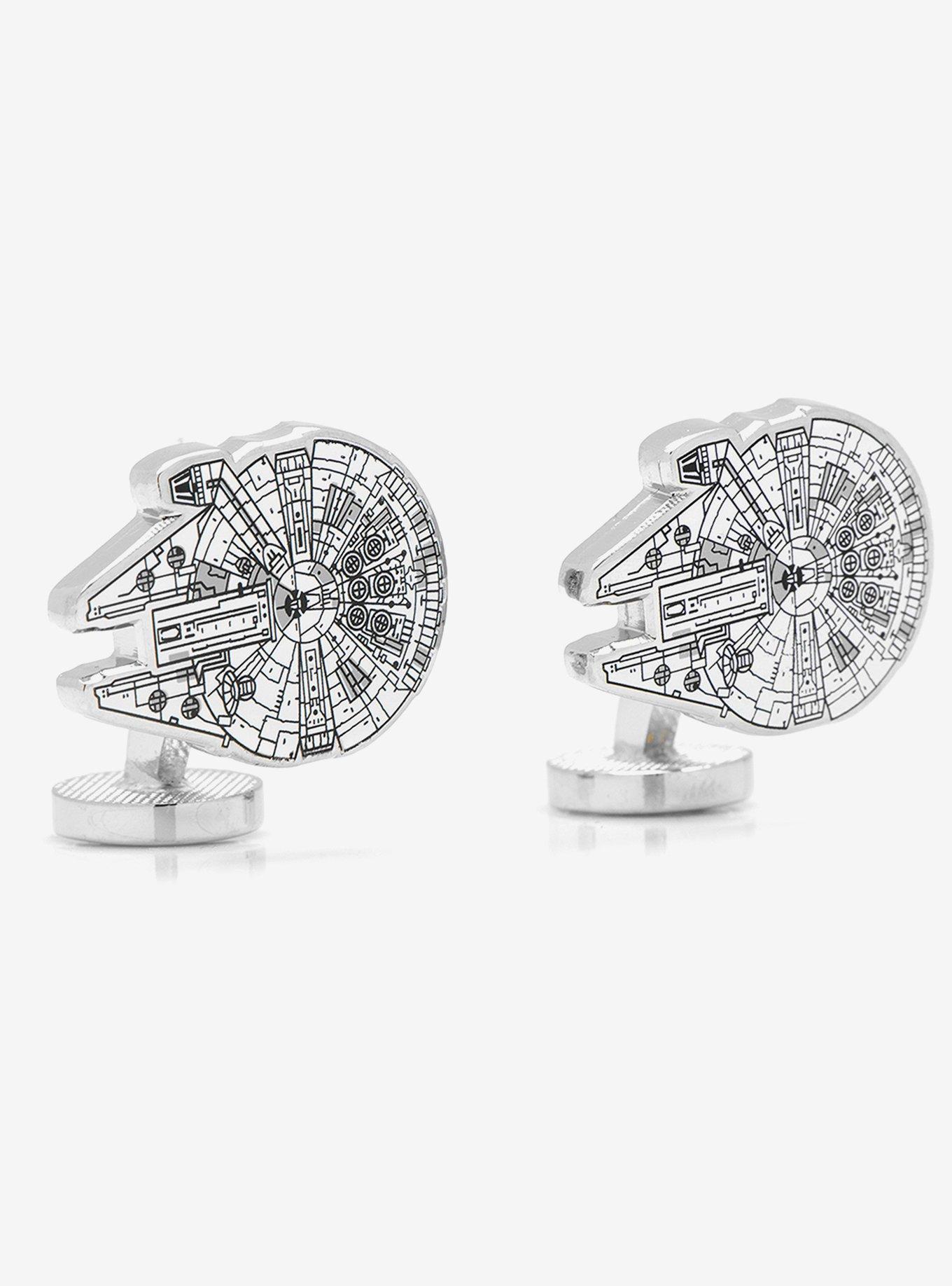 Star Wars Millennium Falcon Blueprint Cufflinks, , hi-res