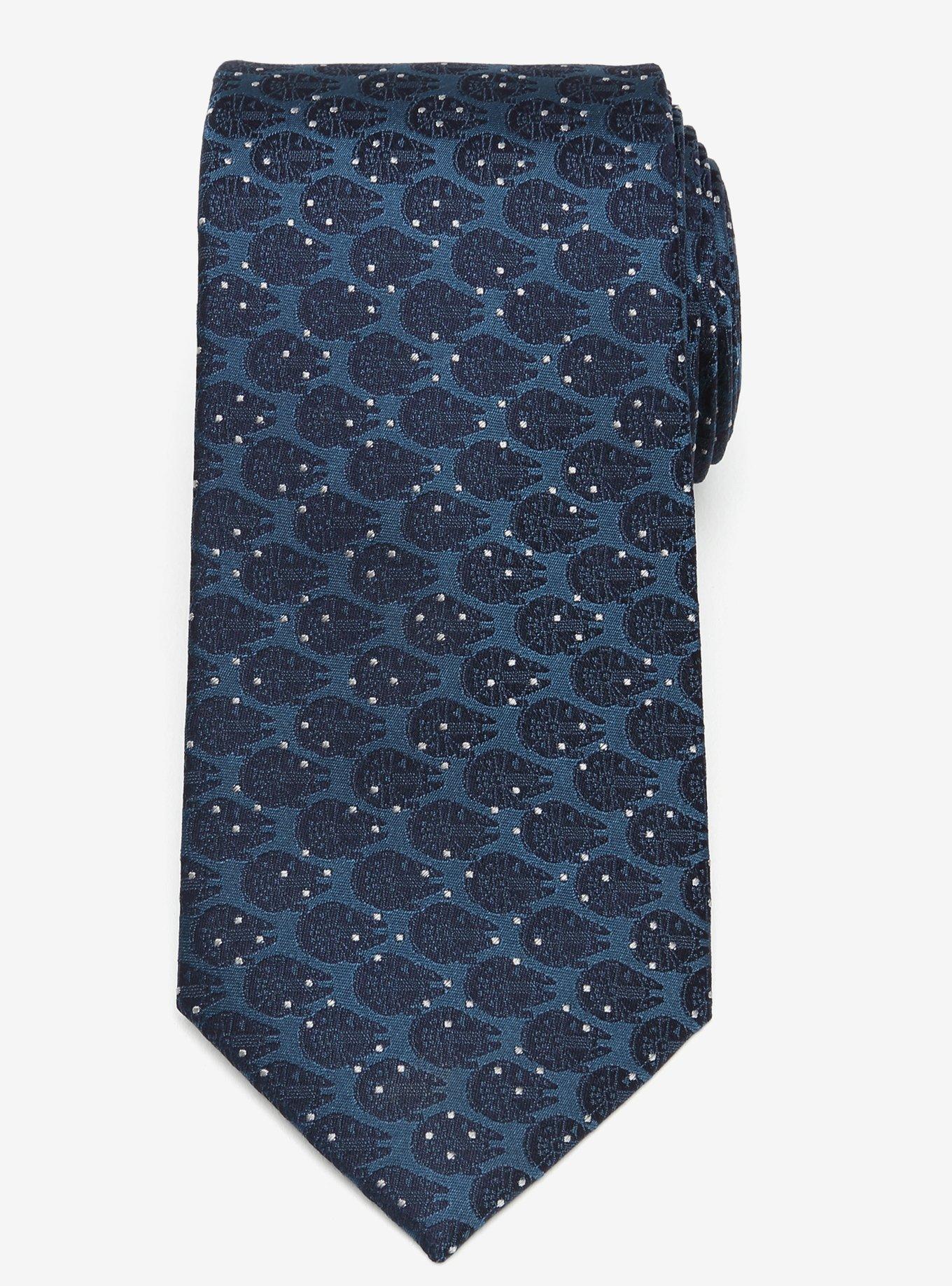 Star Wars Millennium Falcon Dot Blue Tie, , hi-res