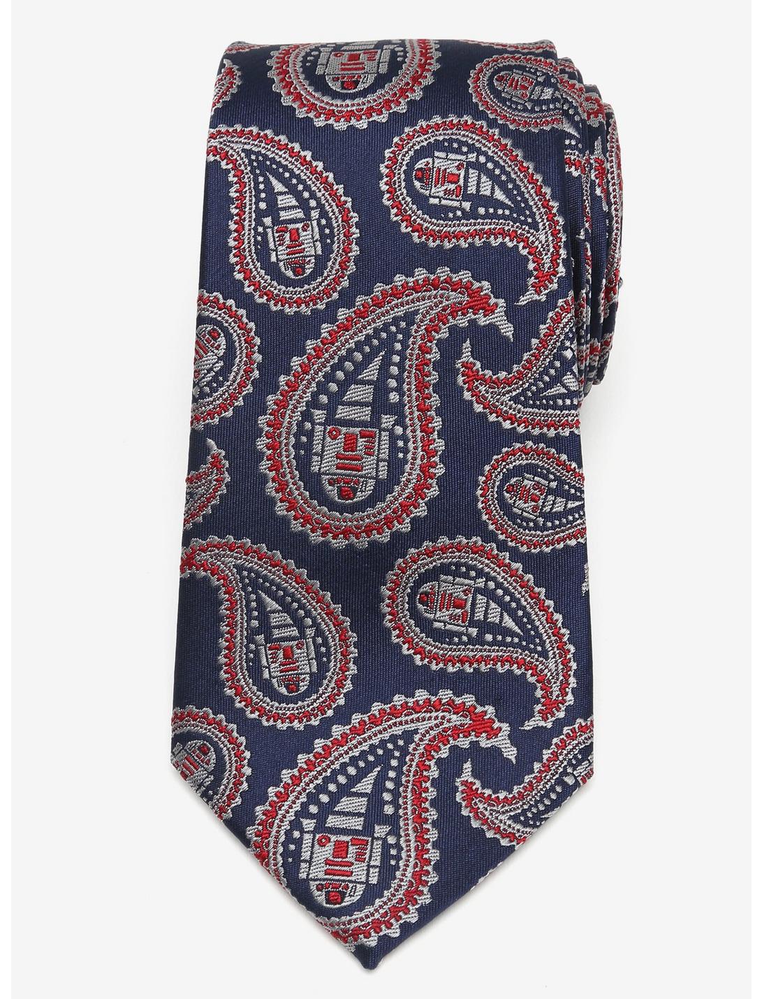 Star Wars R2D2 Blue and Red Paisley Tie, , hi-res