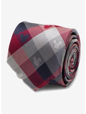 Disney Mickey Mouse Red and Blue Plaid Tie, , hi-res