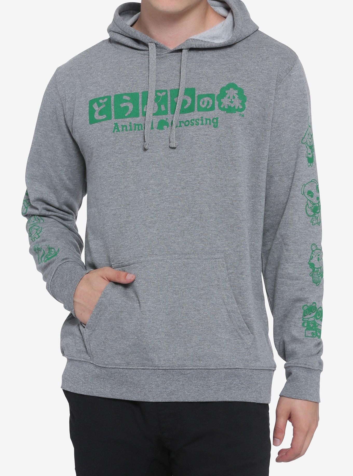 Animal Crossing Leaf Hoodie, GREY, hi-res