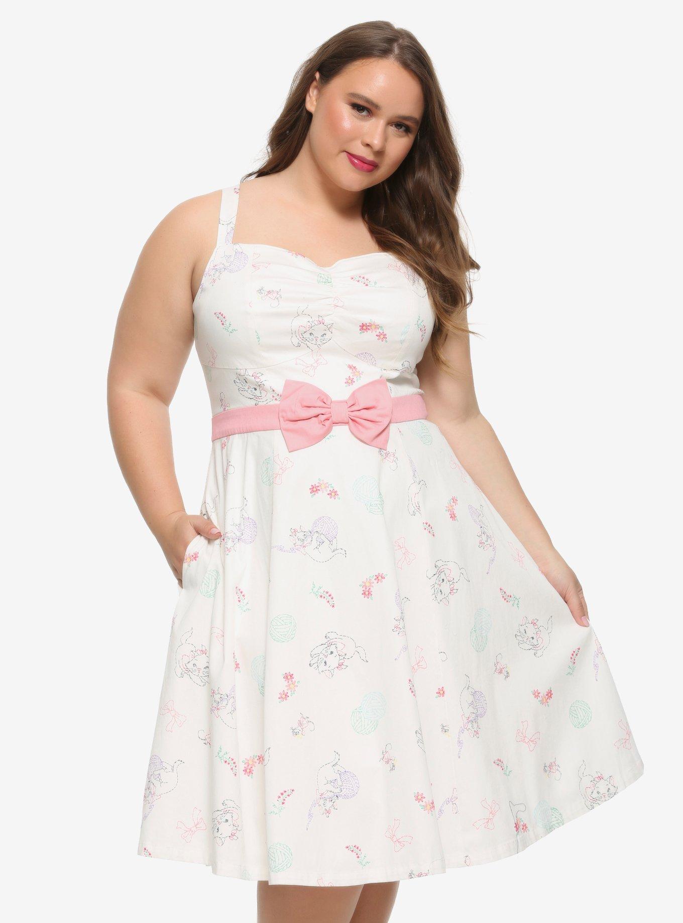 Torrid Plus Size 2 Aristocats Marie Skater Dress Disney Super Soft Stretch  2x