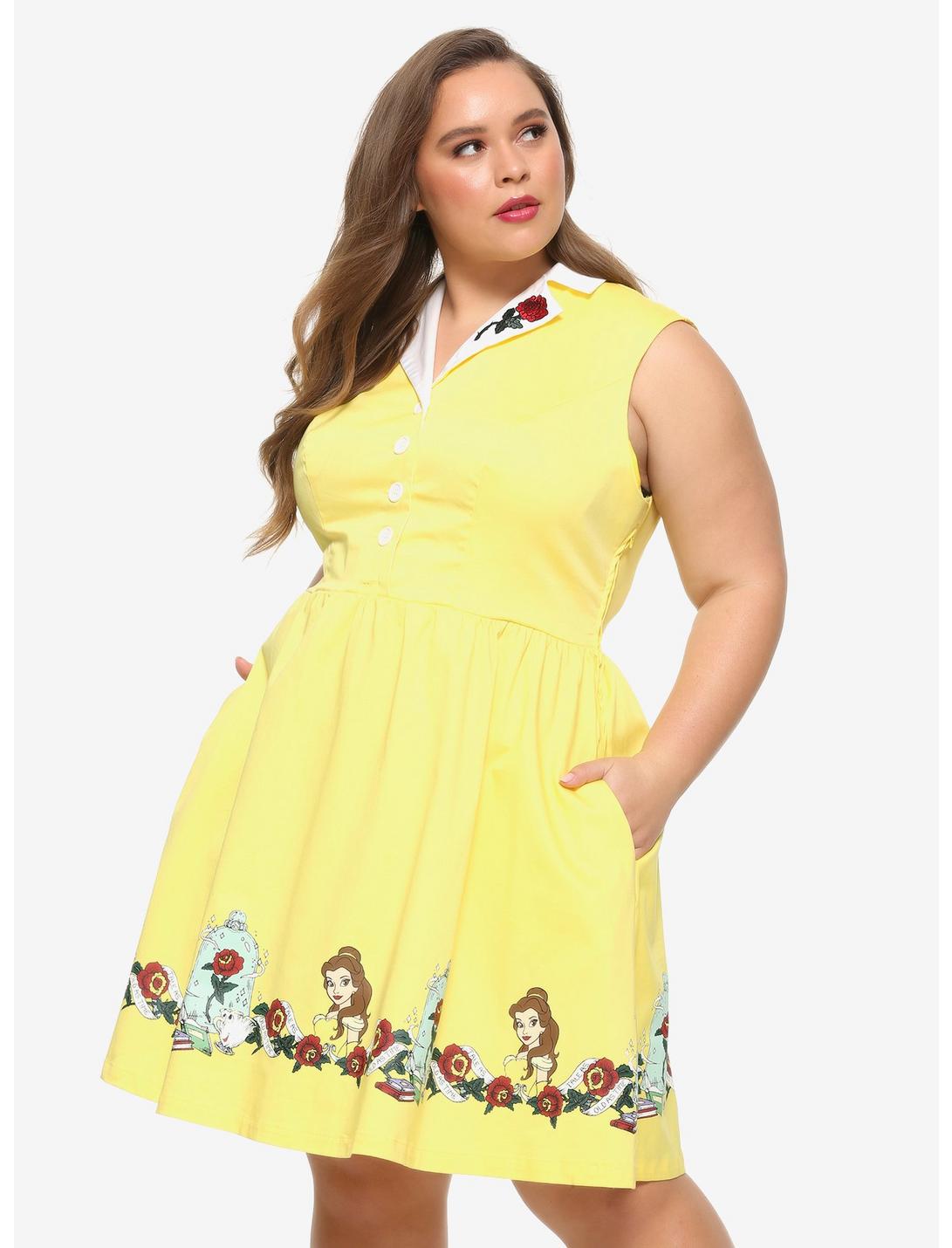 Her Universe Disney Beauty And The Beast Belle Retro Dress Plus Size, MULTI, hi-res