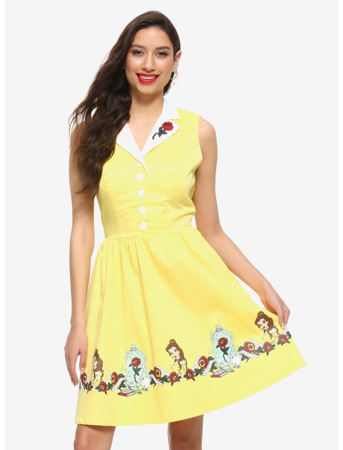 Her Universe Disney Beauty And The Beast Belle Retro Dress, MULTI, hi-res