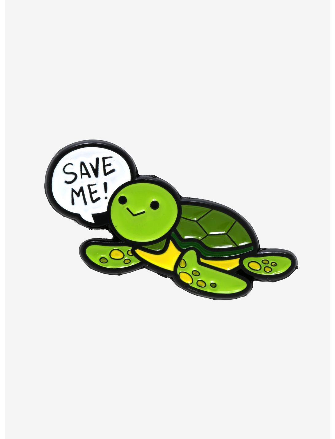 Save The Turtles Enamel Pin, , hi-res