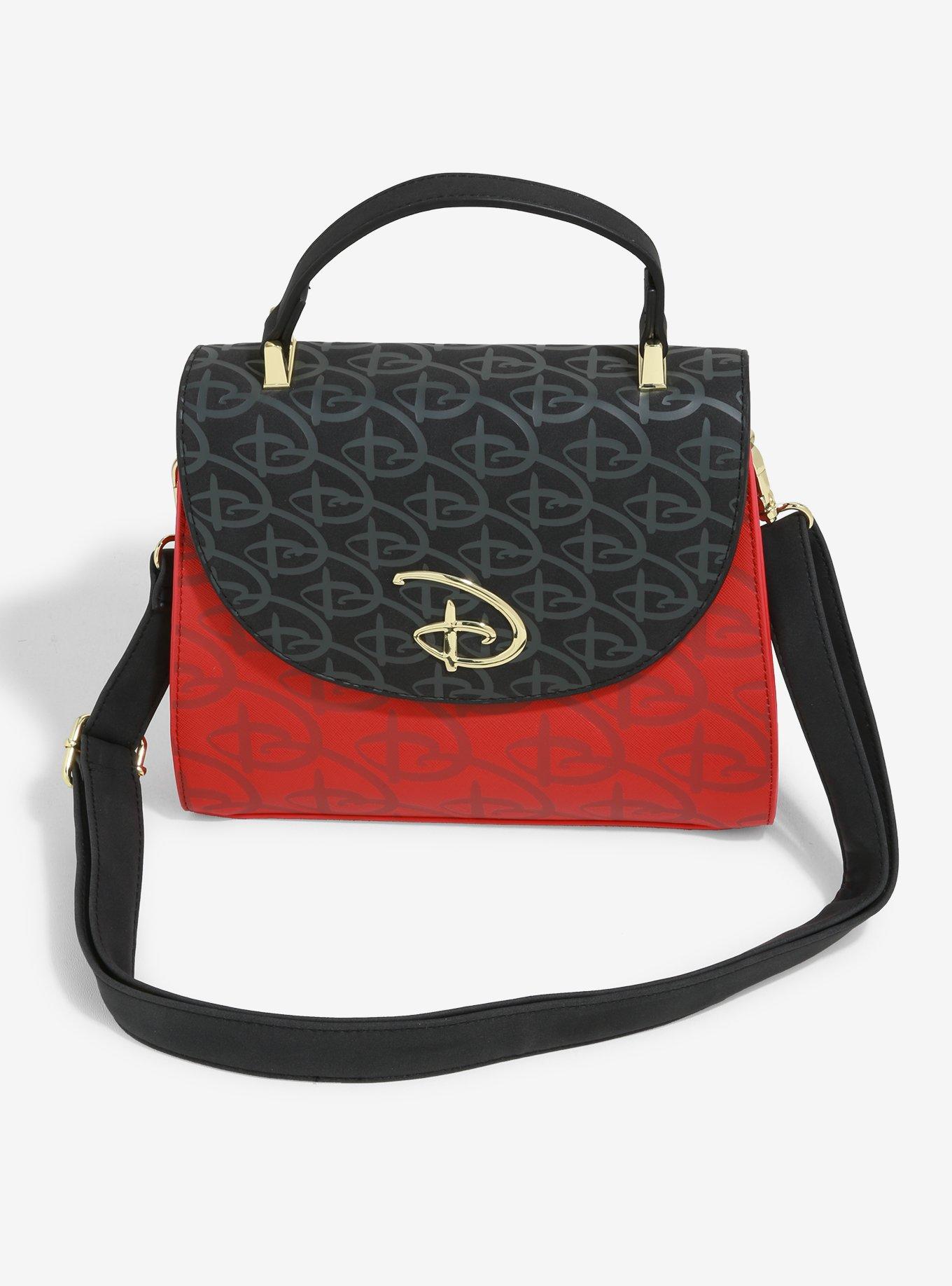 Loungefly Disney Logo Red & Black Crossbody Bag, , hi-res
