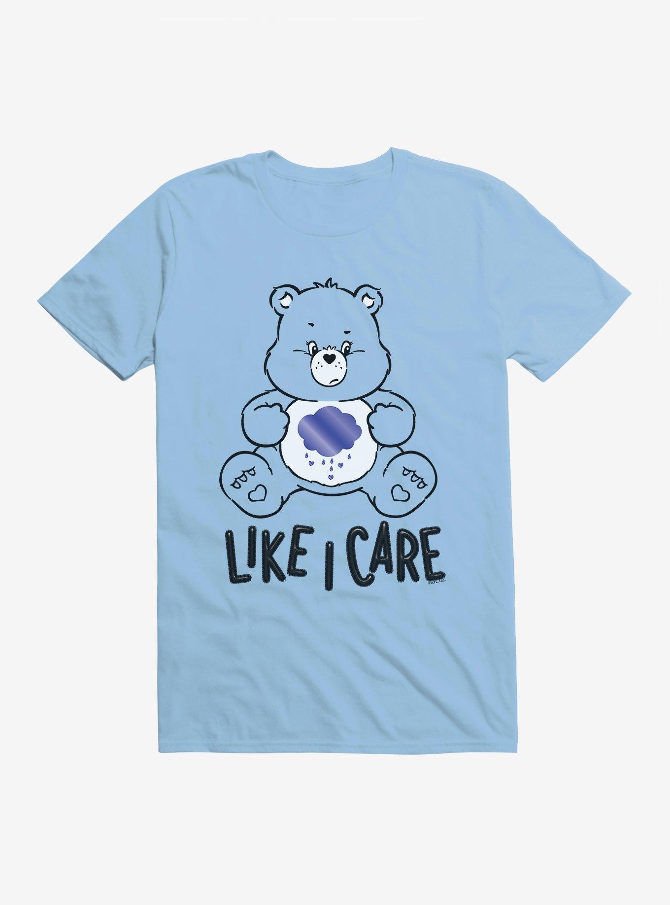 Care Bears Grumpy Bear Like I Care T-Shirt, LIGHT BLUE, hi-res