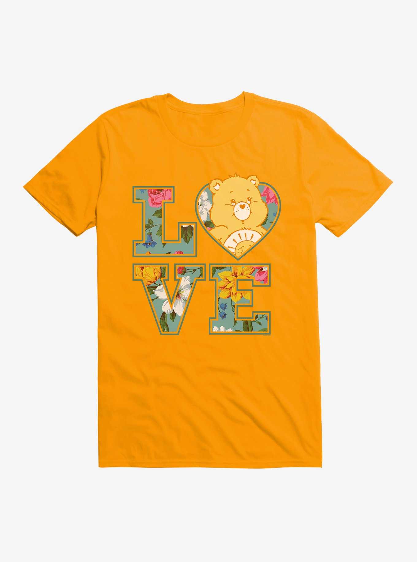 Care Bears Funshine Bear Love Script T-Shirt, , hi-res