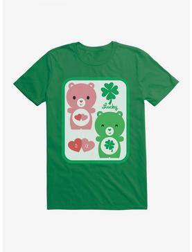 Care Bears Cartoon Luck Love Icons T-Shirt, KELLY GREEN, hi-res