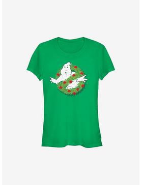 Ghostbusters Holiday Logo Wreath Girls T-Shirt, , hi-res