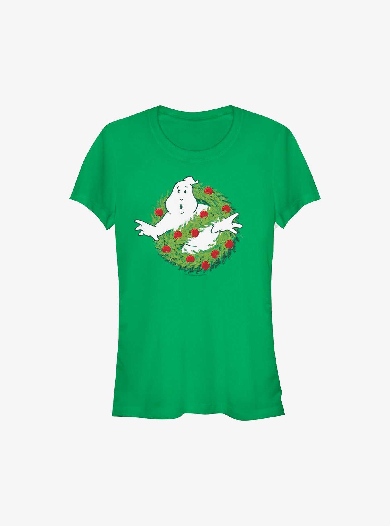 Ghostbusters Holiday Logo Wreath Girls T-Shirt, , hi-res