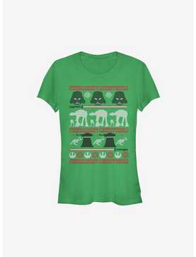 Star Wars Hoth Battle Ugly Christmas Sweater Girls T-Shirt, , hi-res