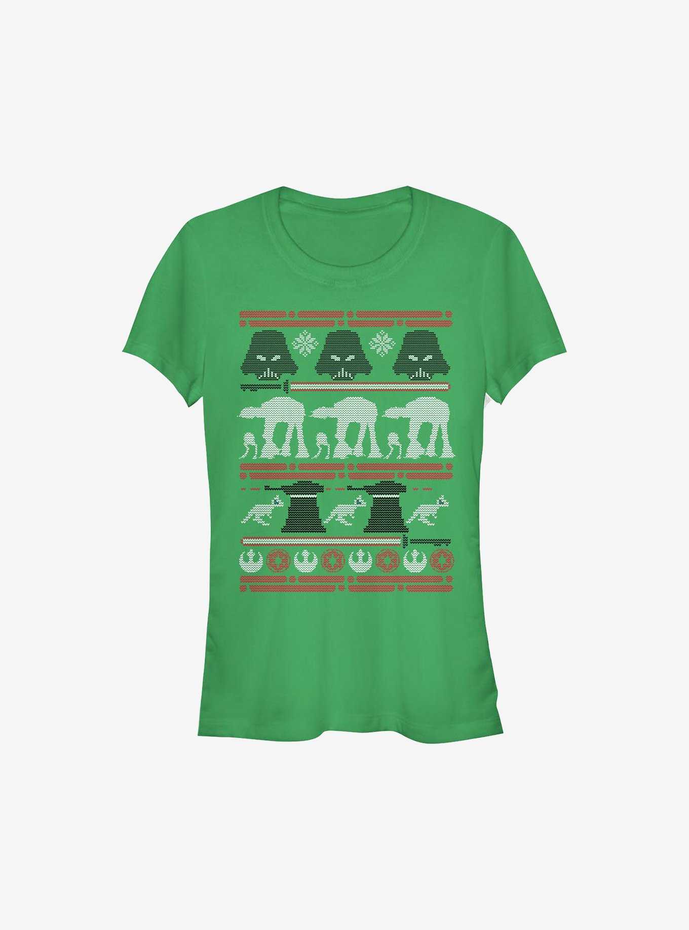 Star Wars Hoth Battle Ugly Christmas Sweater Girls T-Shirt, , hi-res