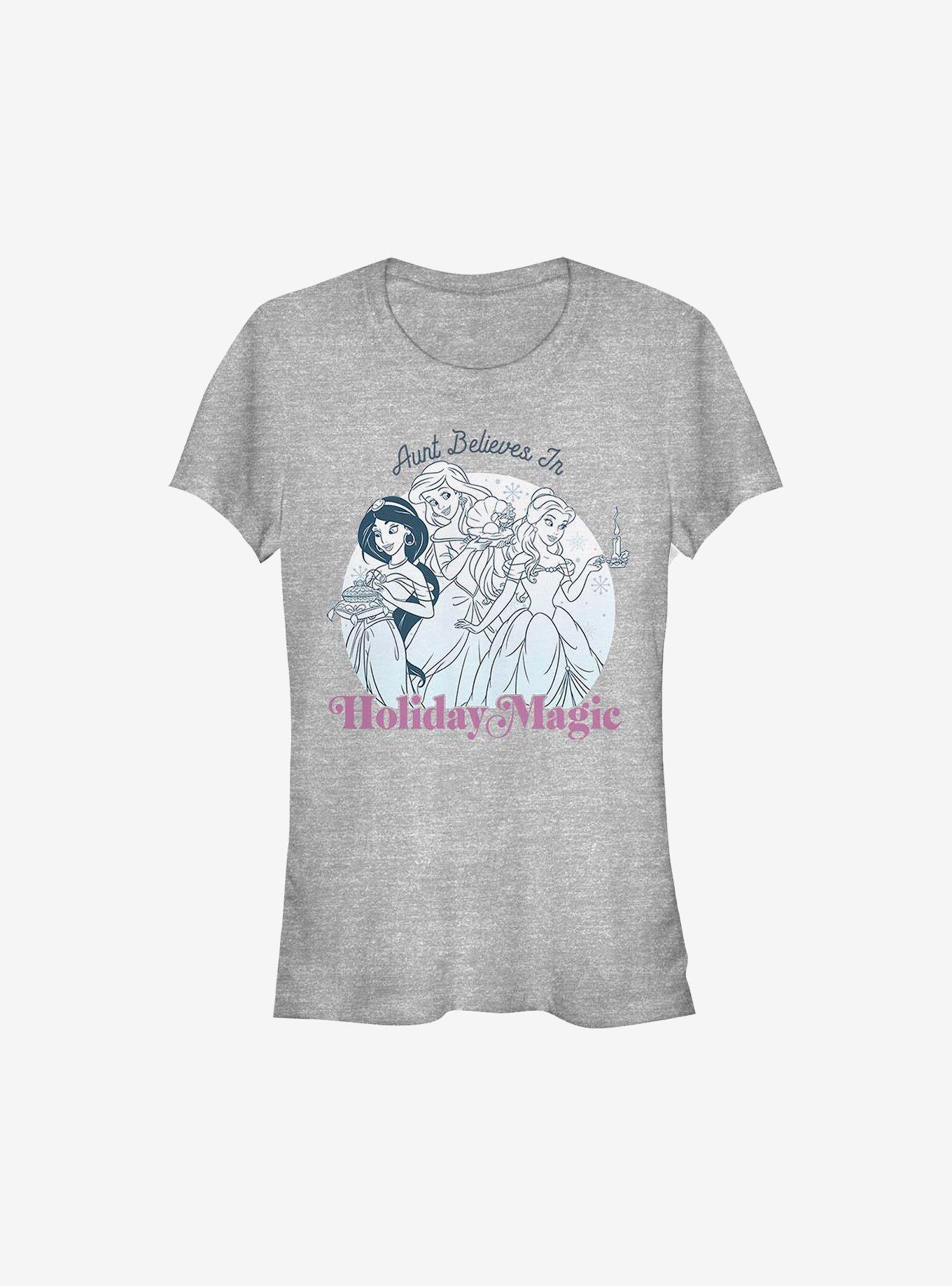 Disney Princesses Holiday Magic Aunt Girls T-Shirt, ATH HTR, hi-res