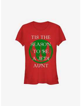 Star Wars 'Tis The Season To Be A Jedi Aunt Holiday Girls T-Shirt, , hi-res