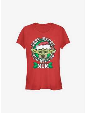 Star Wars Merry Yoda Mum Holiday Girls T-Shirt, , hi-res