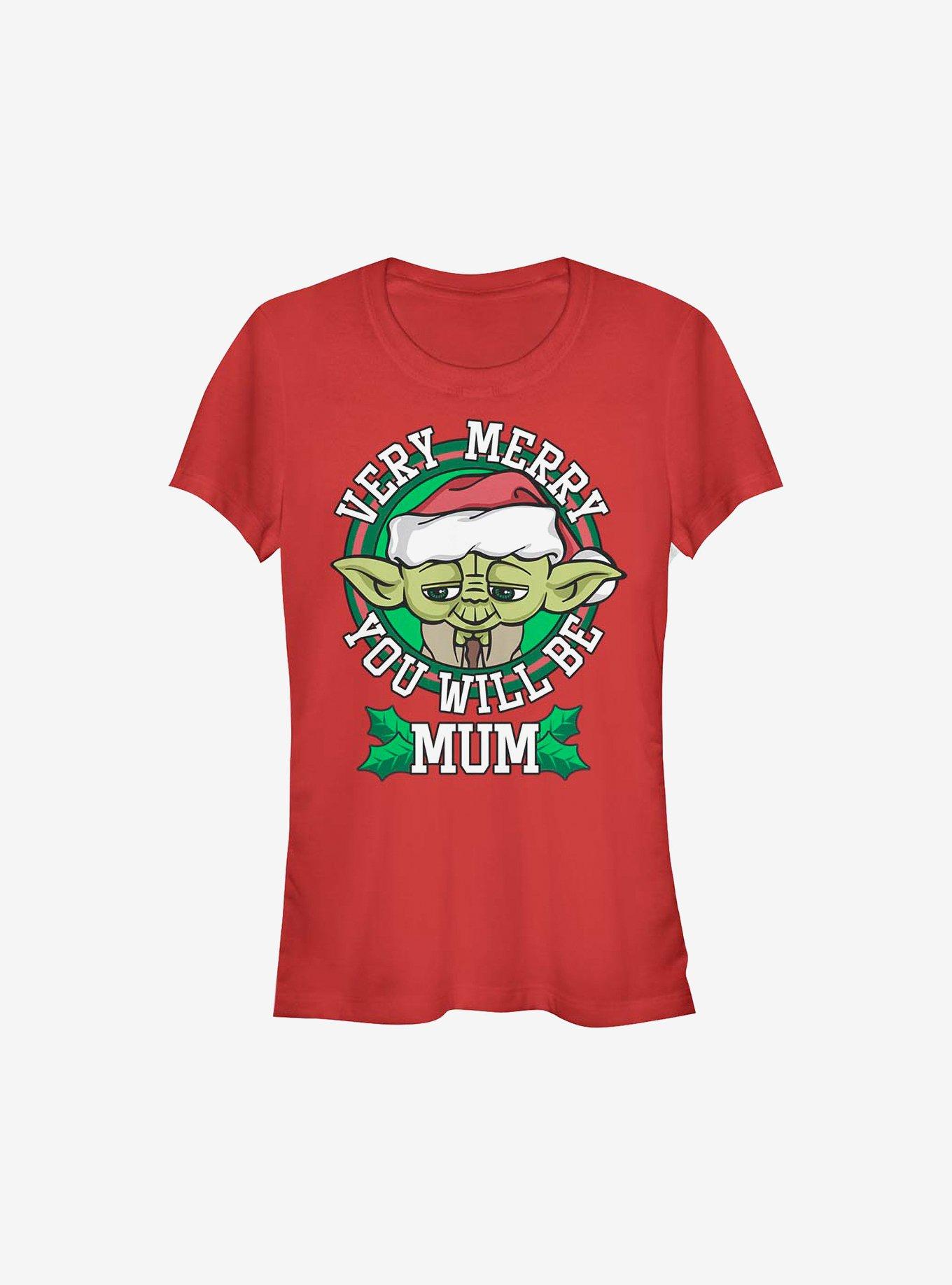 Star Wars Merry Yoda Mum Holiday Girls T-Shirt, , hi-res