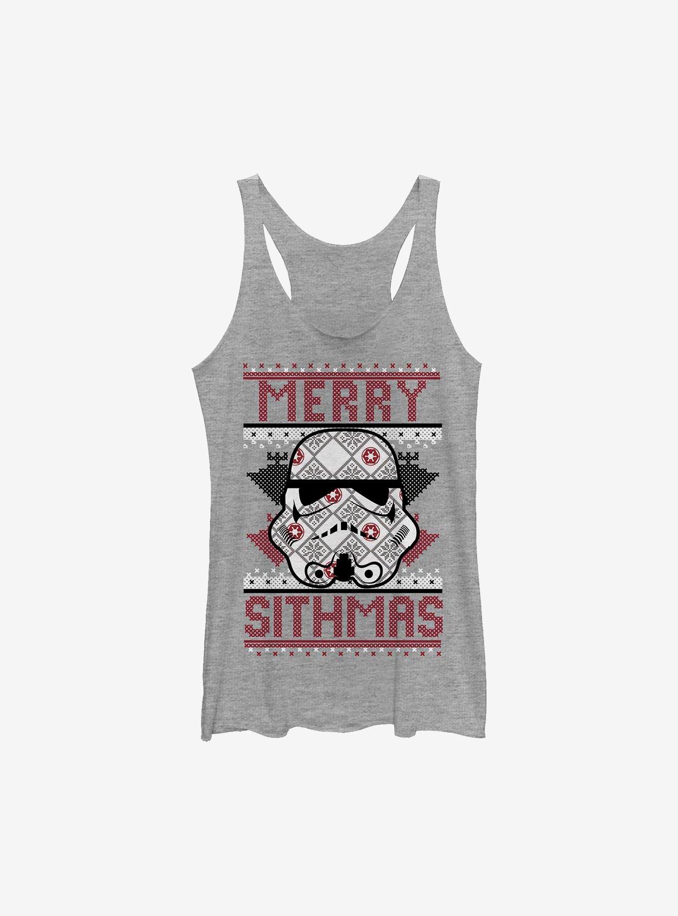 Star Wars Merry Sithmas Holiday Girls Tank, GRAY HTR, hi-res