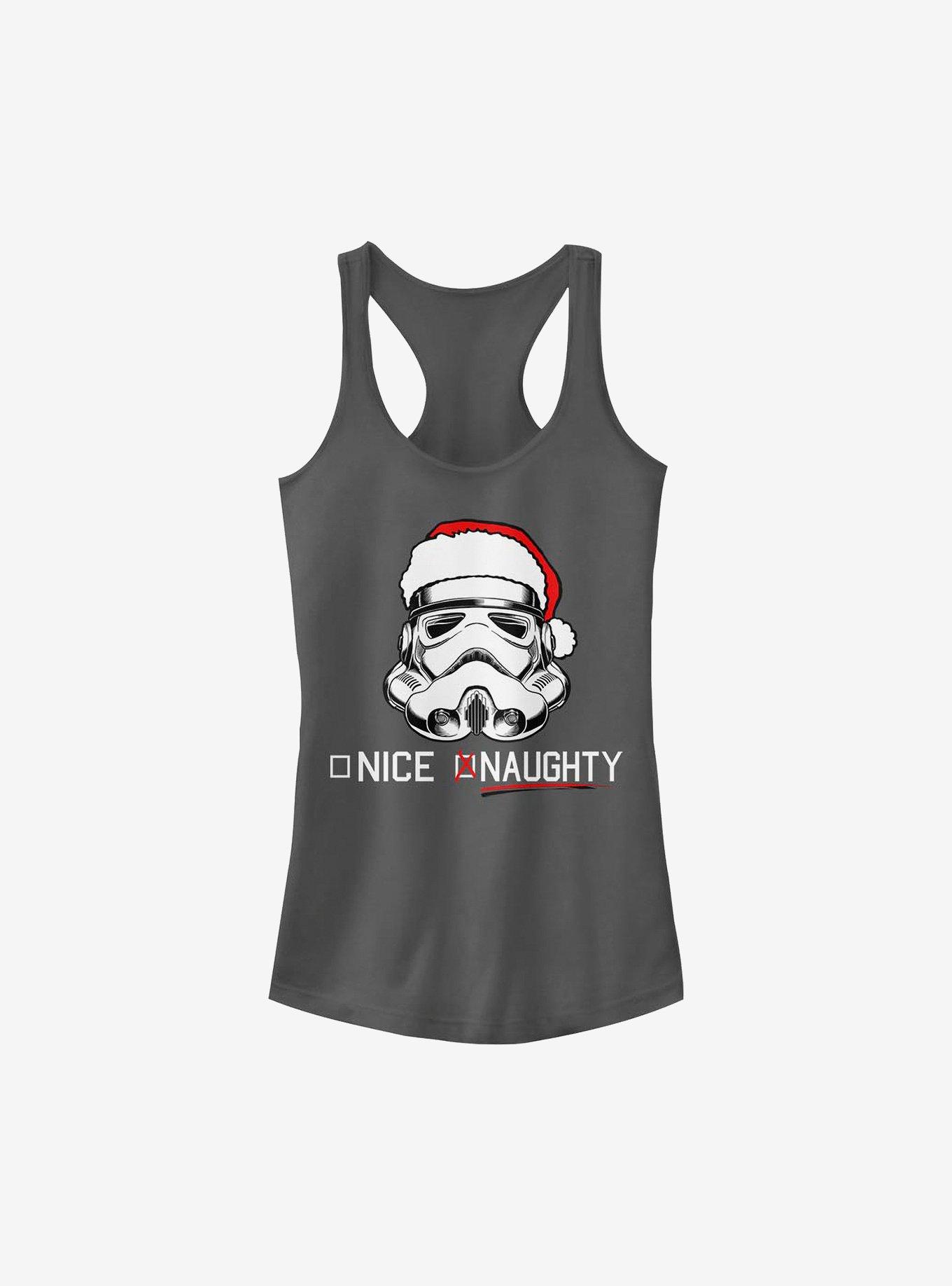 Star Wars Trooper List Holiday Girls Tank, CHARCOAL, hi-res