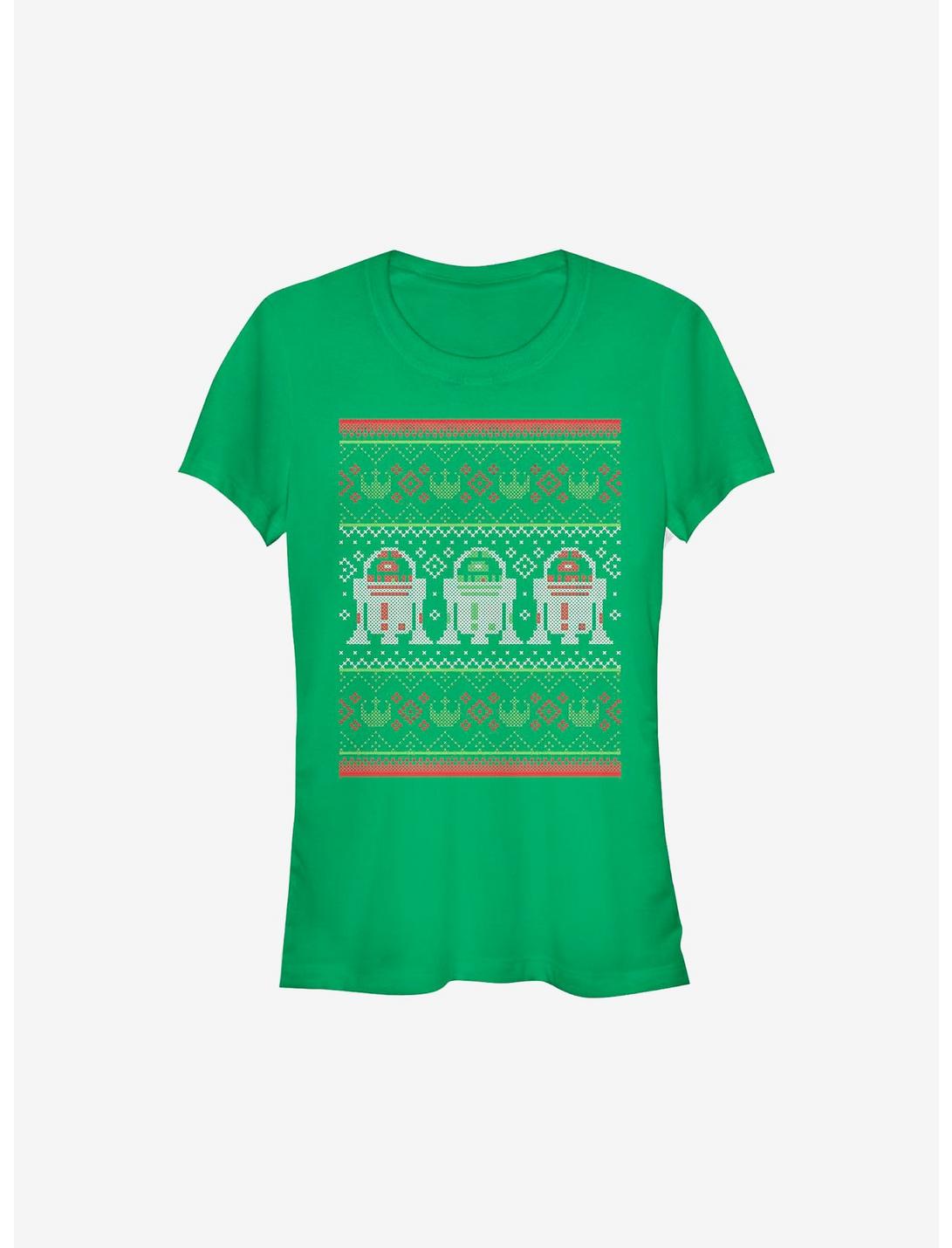 Star Wars Droid Christmas Pattern Girls T-Shirt, KELLY, hi-res