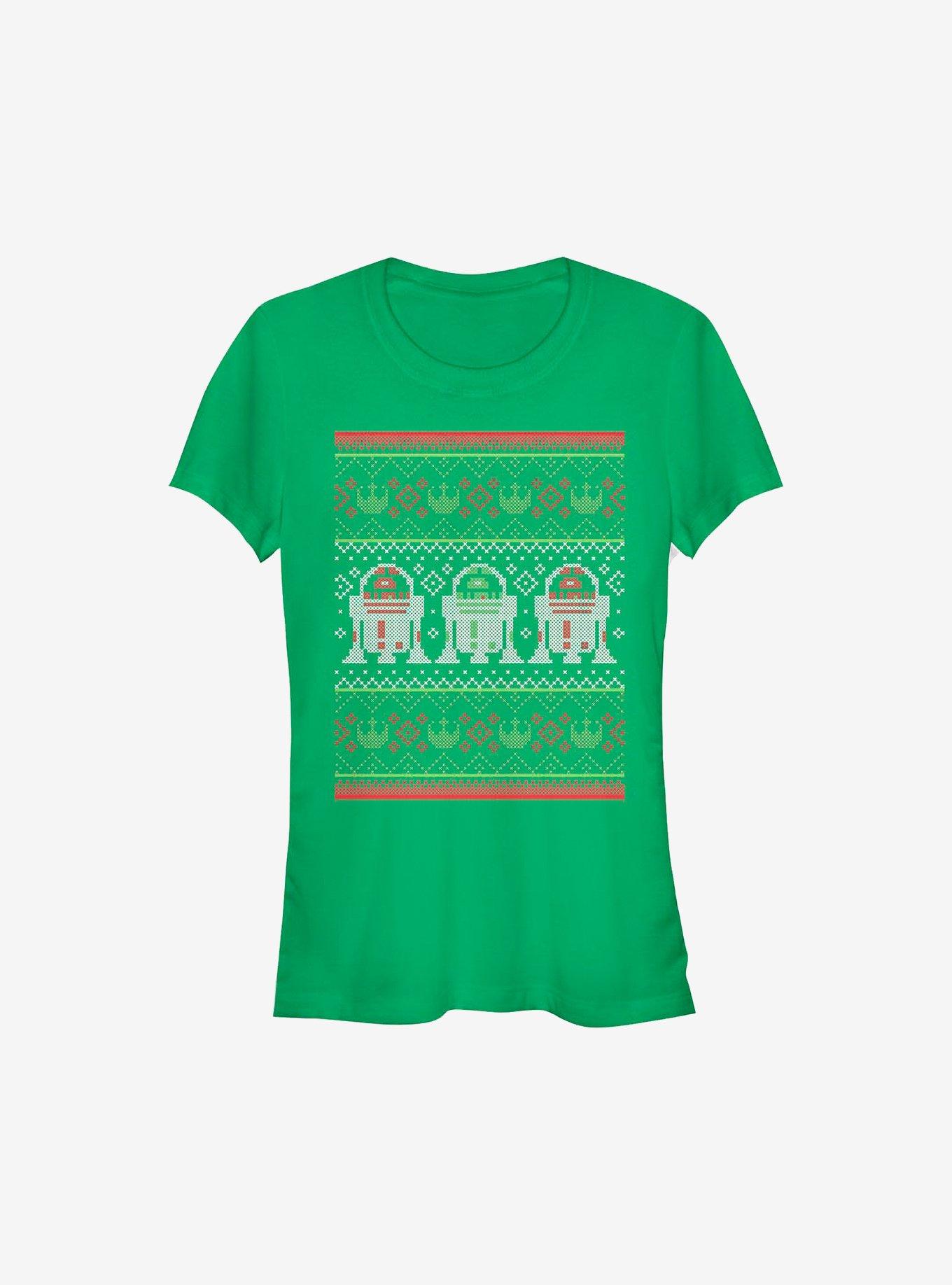 Star Wars Droid Christmas Pattern Girls T-Shirt, , hi-res