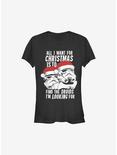 Star Wars Droids I'm Looking For Holiday Girls T-Shirt, BLACK, hi-res