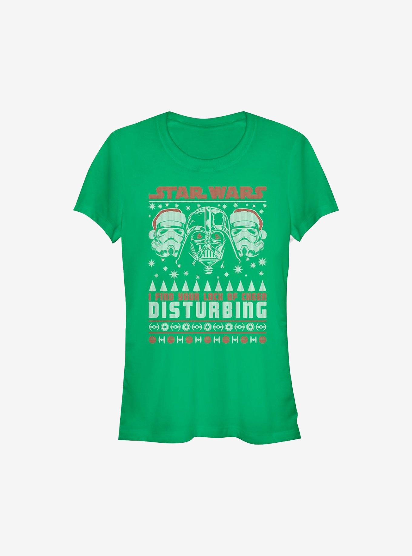 Star Wars Disturbing Ugly Christmas Sweater Girls T-Shirt, KELLY, hi-res