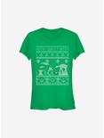 Star Wars Holiday Battle Christmas Pattern Girls T-Shirt, , hi-res