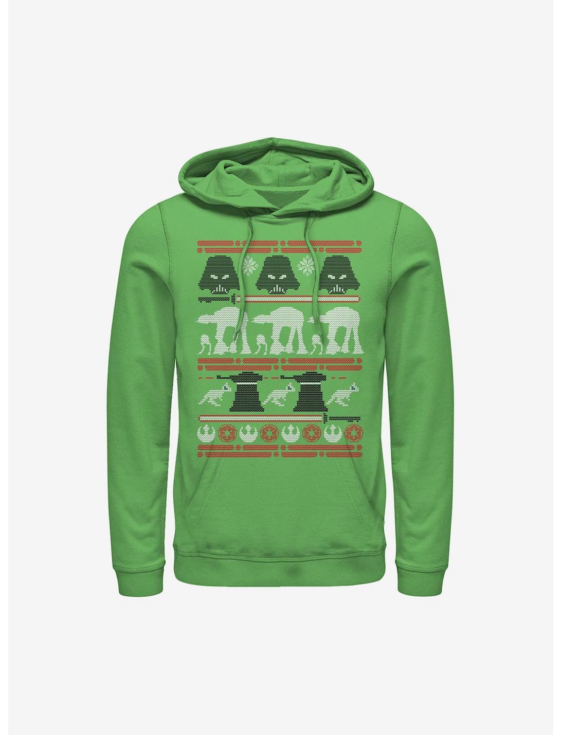 Star Wars Hoth Battle Ugly Christmas Sweater Hoodie, KELLY, hi-res