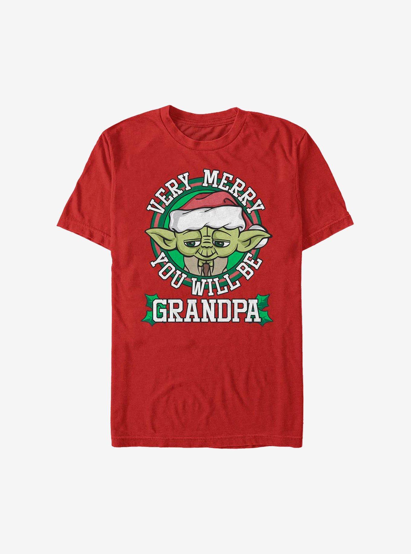 Star Wars Merry Yoda Grandpa Holiday T-Shirt