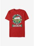 Star Wars Merry Yoda Grandpa Holiday T-Shirt, RED, hi-res