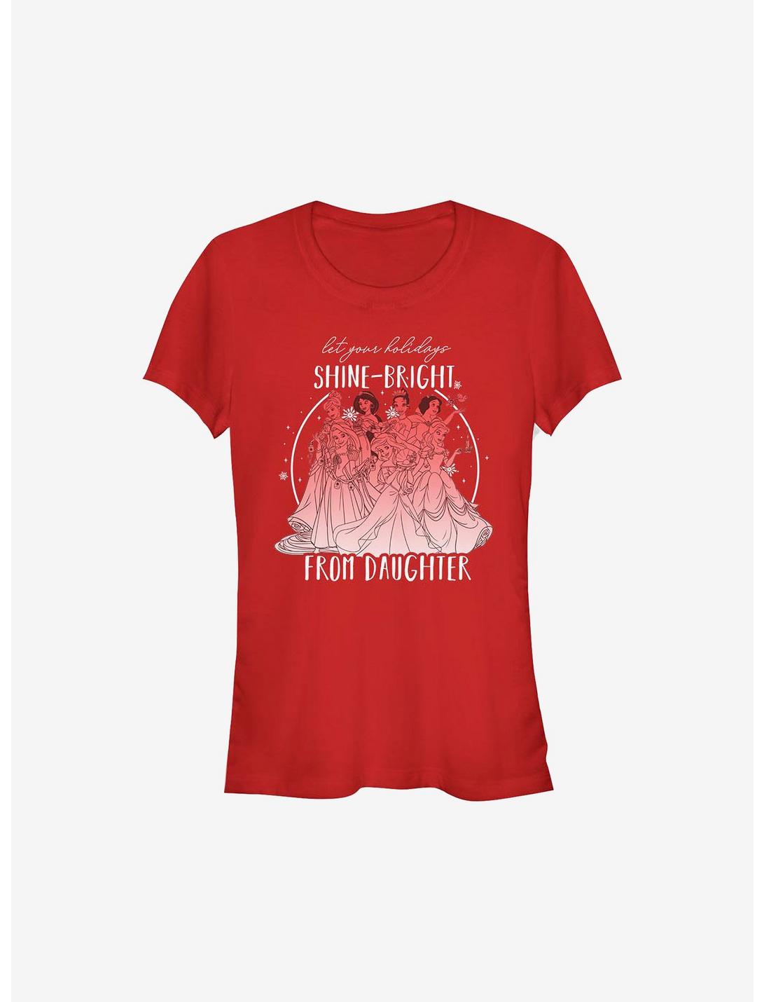 Disney Princesses Shine Bright From Daughter Girls T-Shirt, RED, hi-res