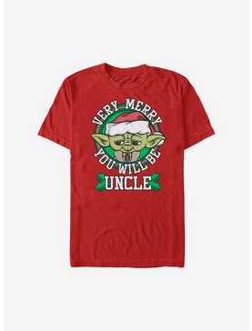Star Wars Merry Yoda Uncle Holiday T-Shirt, , hi-res