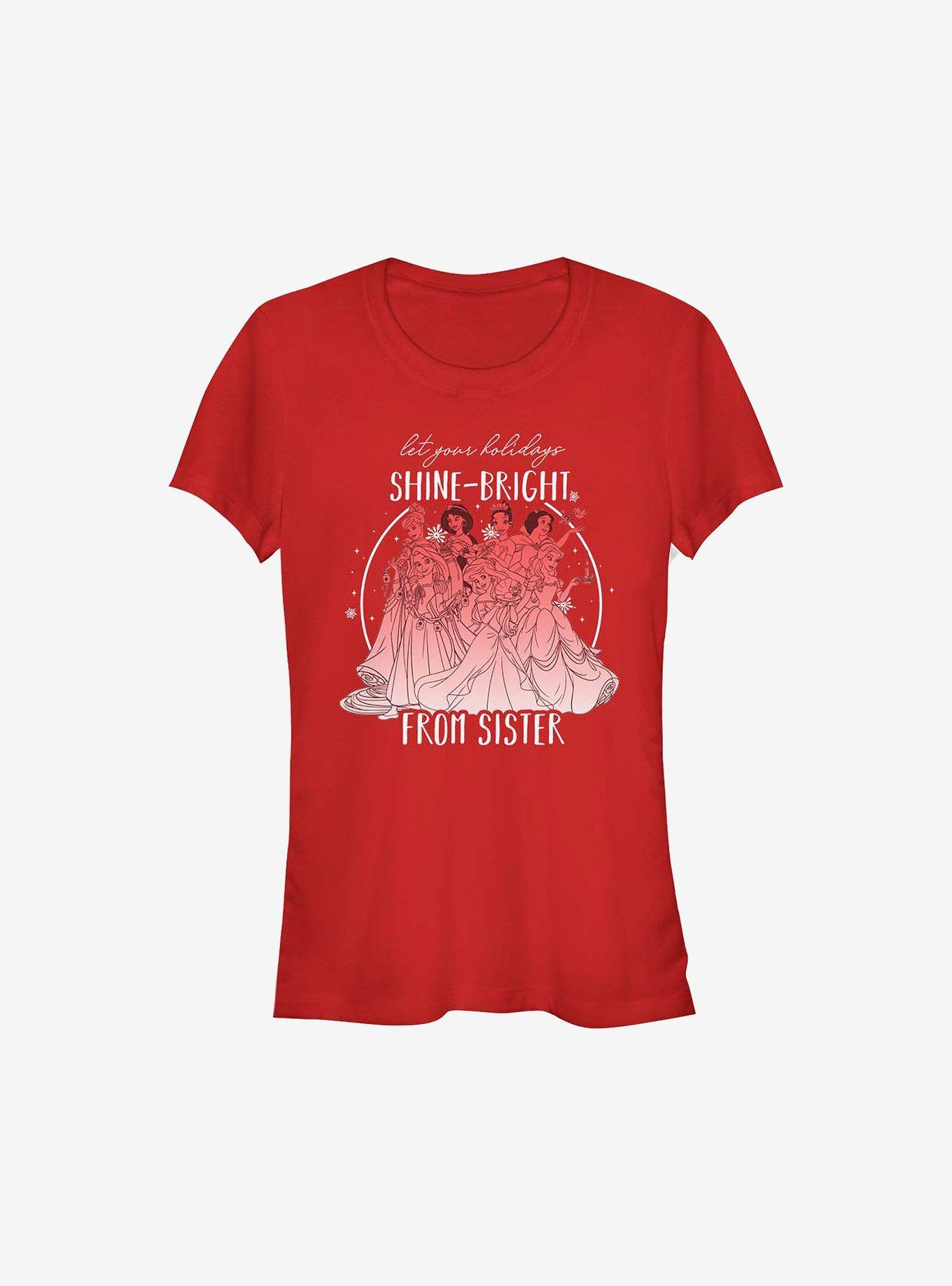 Disney Princesses Shine Bright From Sister Girls T-Shirt