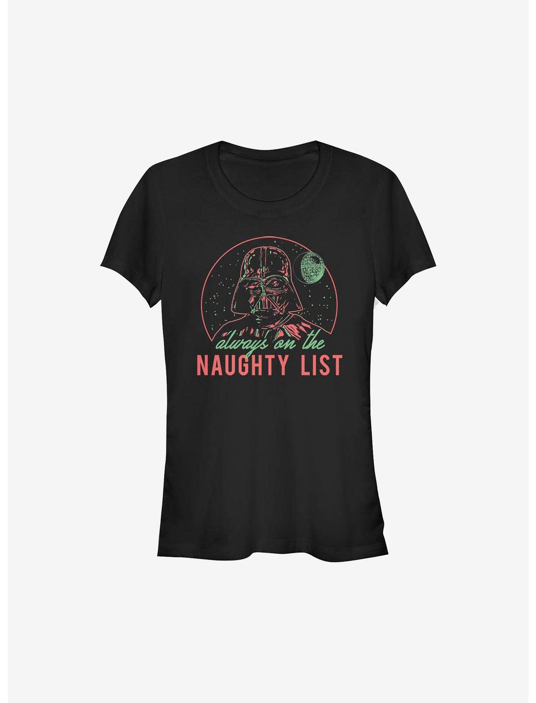 Star Wars Naughty List Holiday Girls T-Shirt, BLACK, hi-res