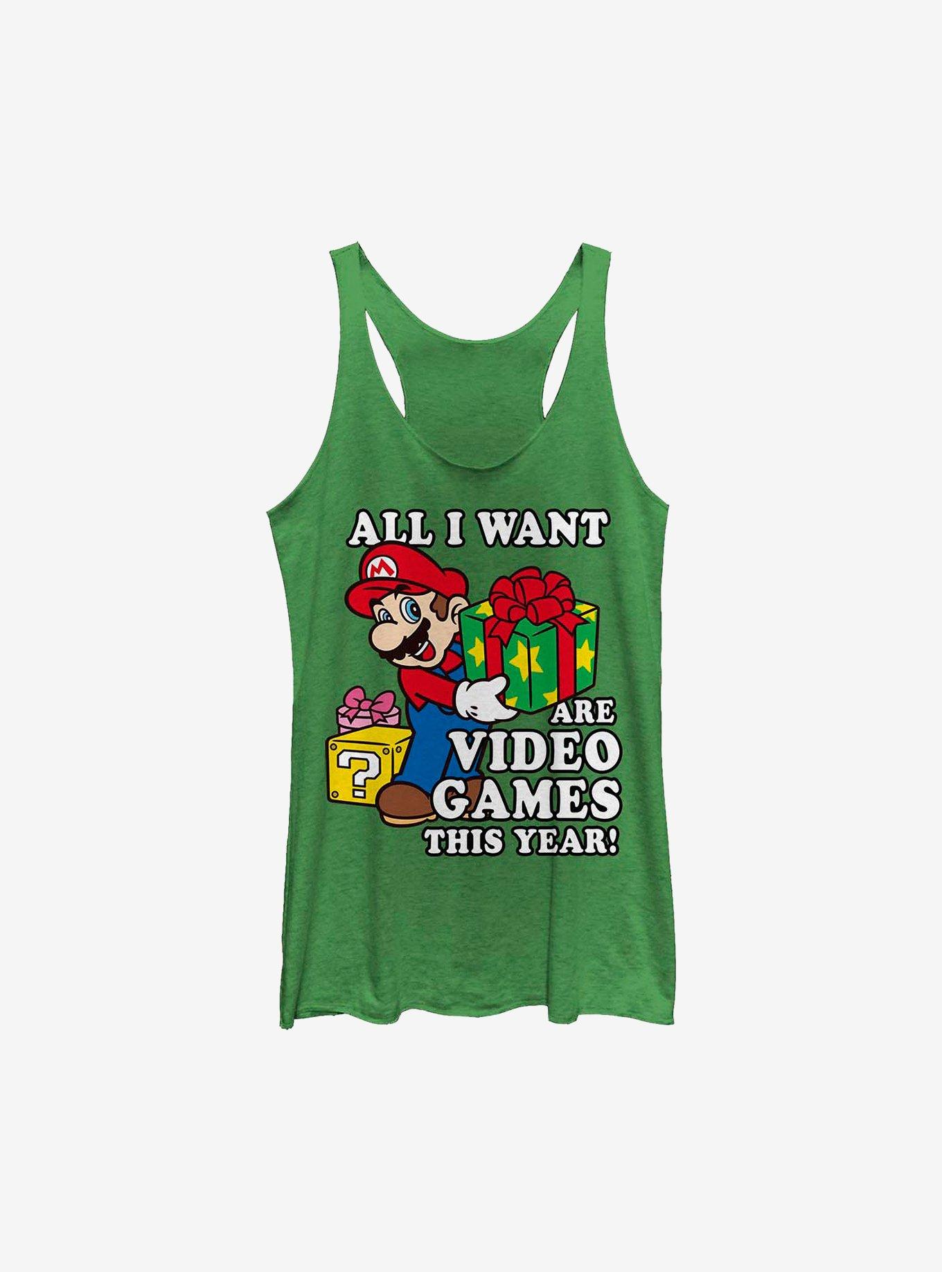 Super Mario All I Want Are Video Games Girls Tank, ENVY, hi-res