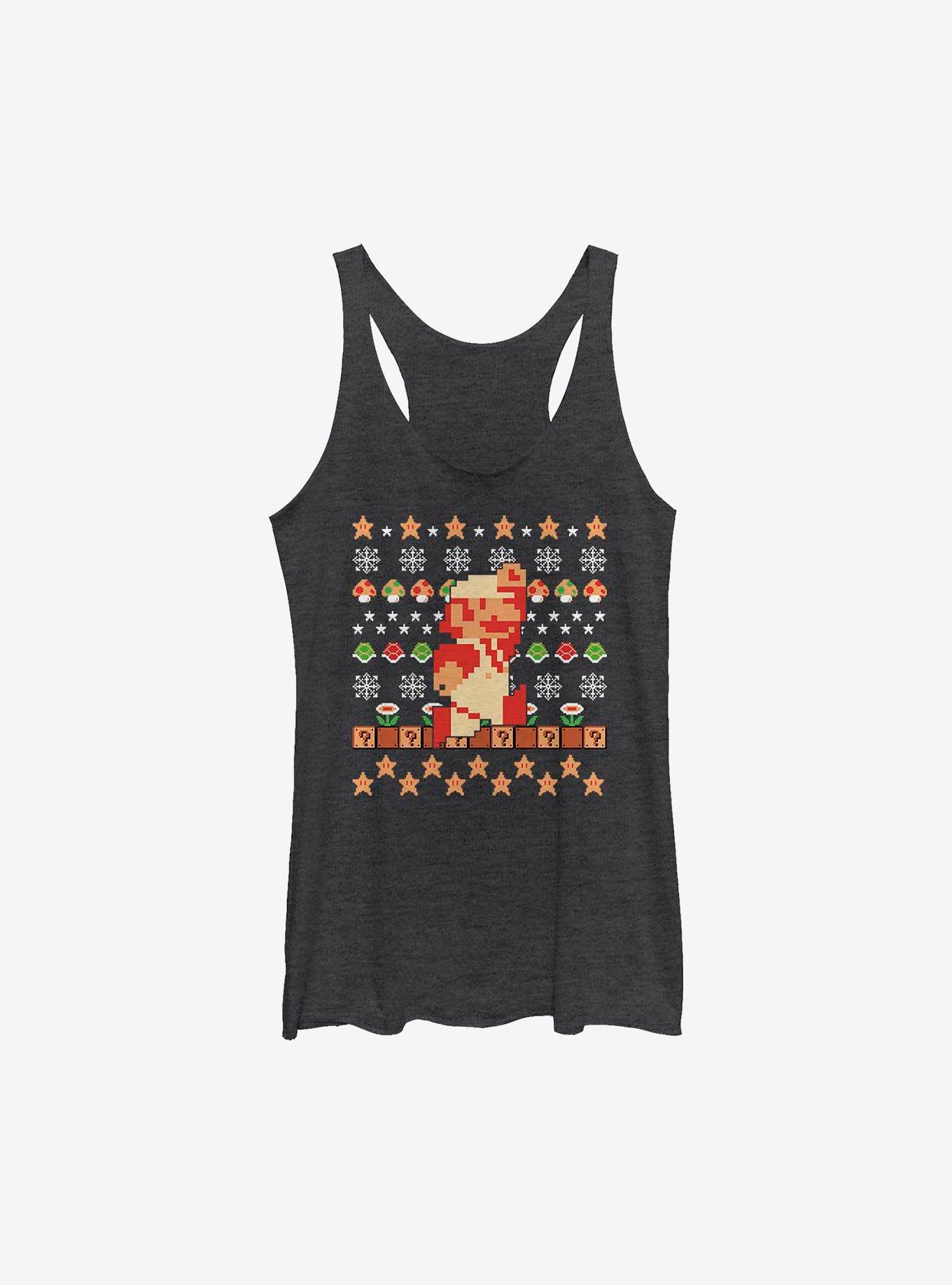 Super Mario Mario Holdiay Pixels Girls Tank