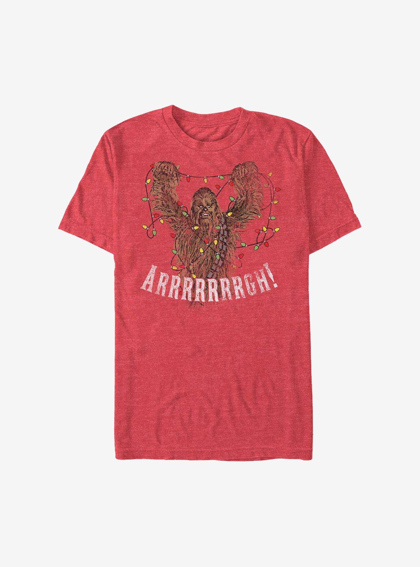 Star Wars Wookie Tree Holiday T-Shirt, RED HTR, hi-res