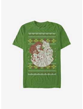 Disney Princesses Group Christmas Print T-Shirt, , hi-res