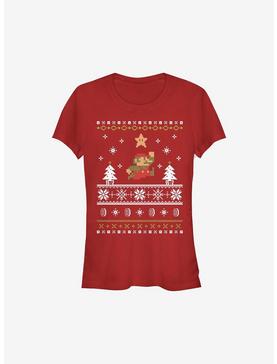 Super Mario Nordic Mario Christmas Pattern Girls T-Shirt, , hi-res