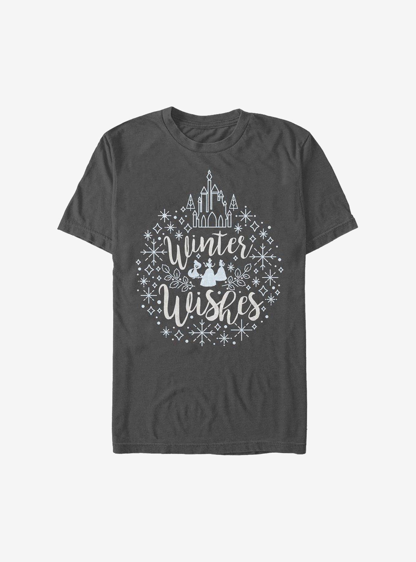 Disney Princesses Winter Wishes Holiday T-Shirt, CHARCOAL, hi-res