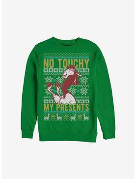 Disney The Emperor's New Groove No Touchy My Presents Ugly Christmas Sweater Sweatshirt, , hi-res