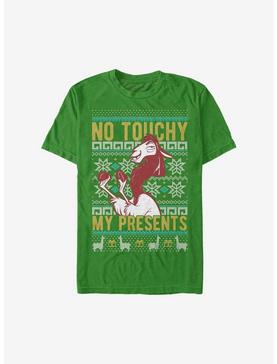 Disney The Emperor's New Groove No Touchy My Presents Ugly Christmas Sweater T-Shirt, KELLY, hi-res