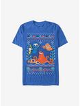 Disney Pixar Sea Christmas Pattern Sweater T-Shirt, ROY HTR, hi-res