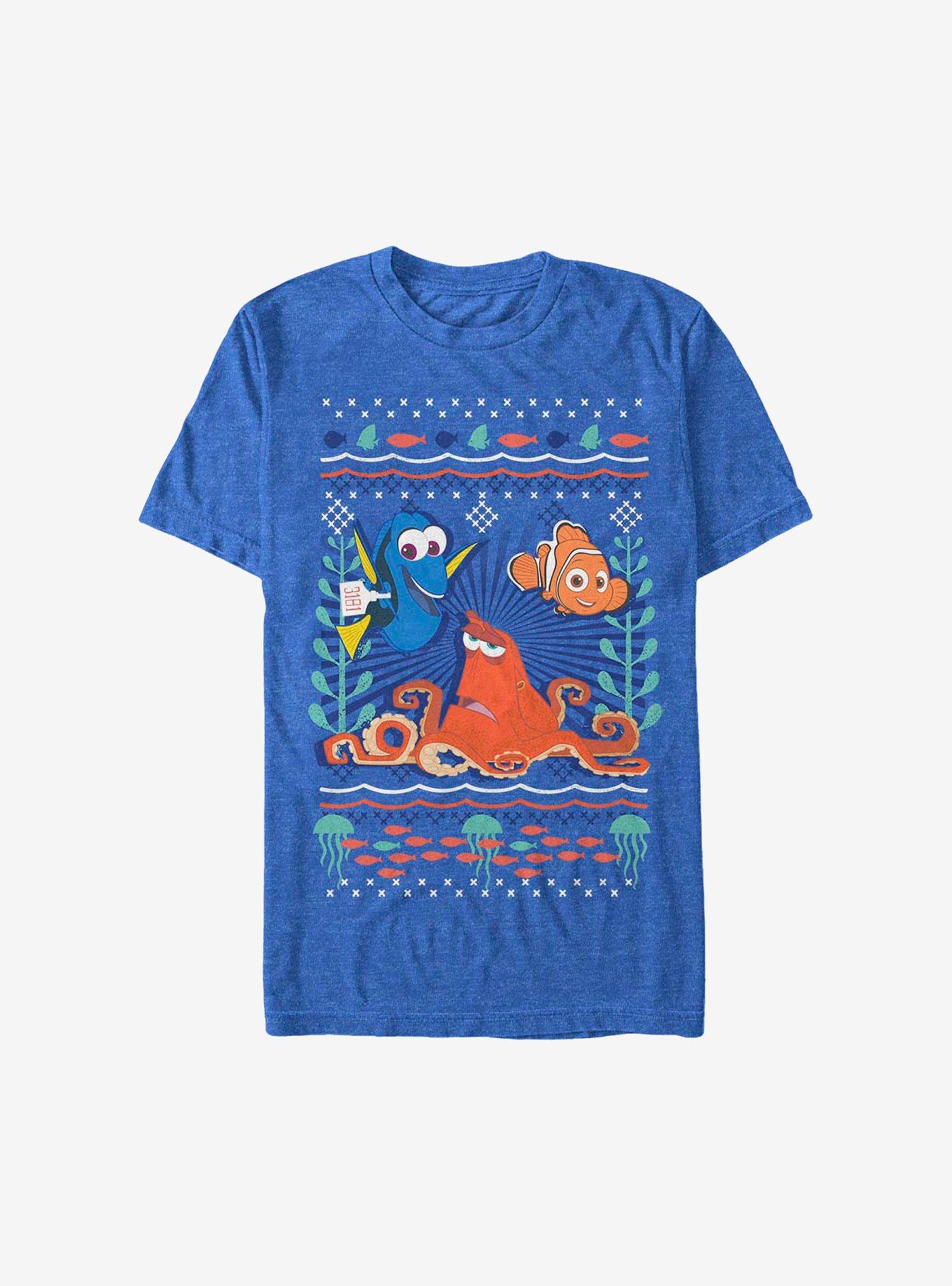 Disney Pixar Sea Christmas Pattern Sweater T-Shirt, ROY HTR, hi-res