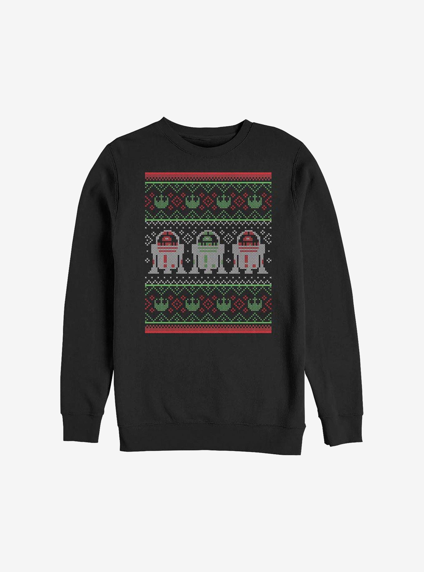 Star Wars Droid Christmas Print Sweatshirt, BLACK, hi-res
