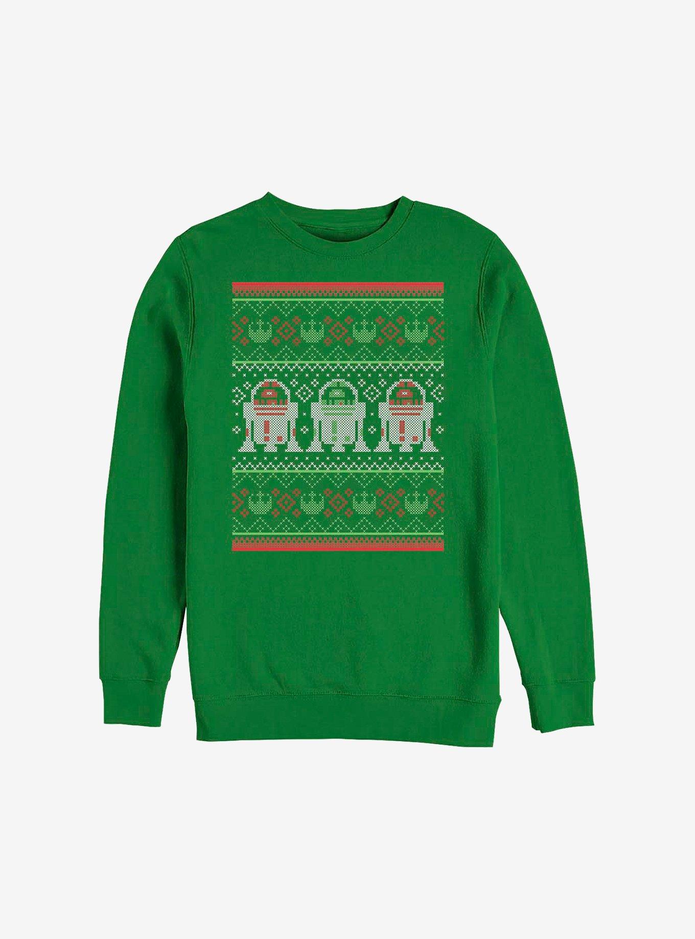 Star Wars Droid Christmas Print Sweatshirt, KELLY, hi-res