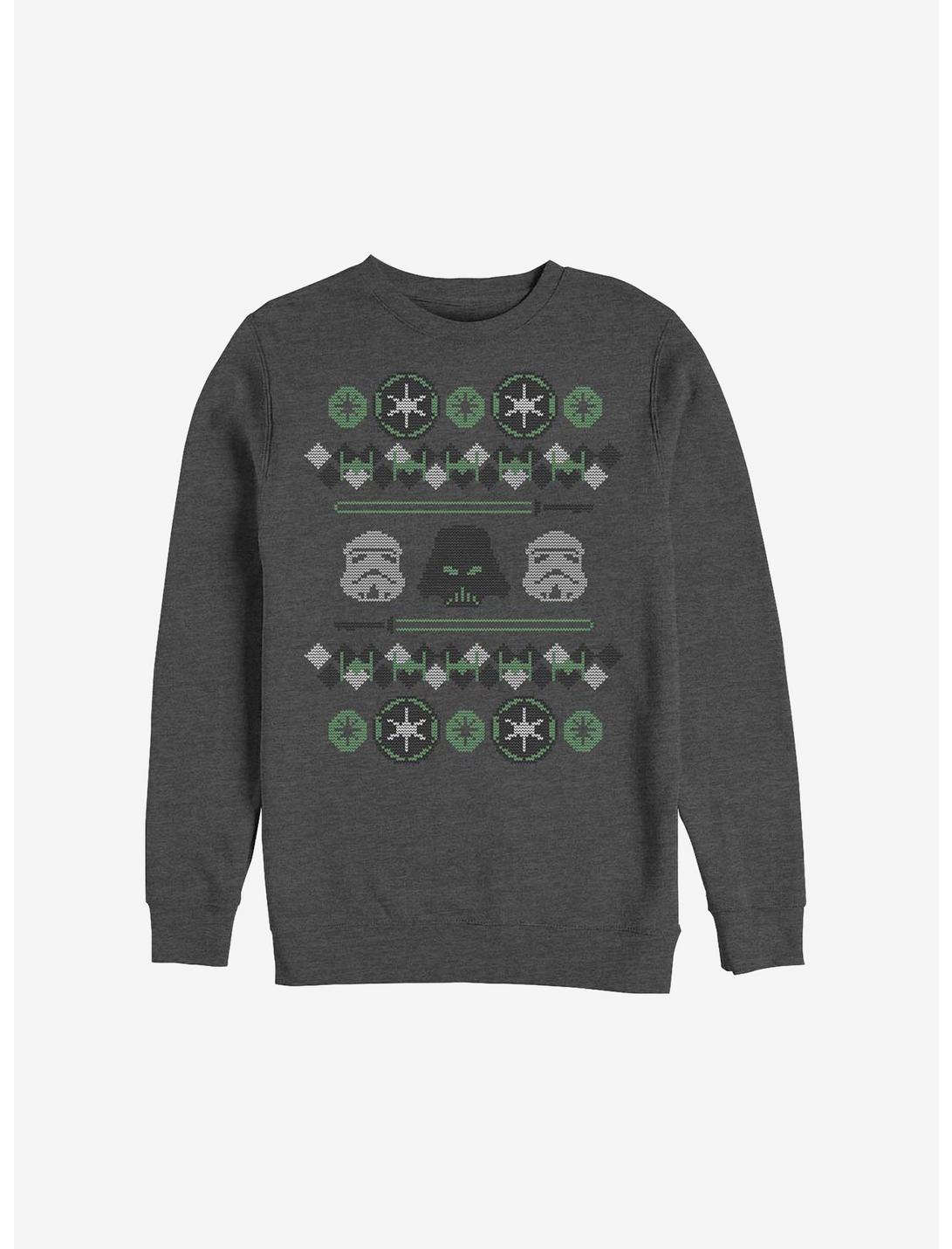 Star Wars Empire Holiday Ugly Christmas Sweater Sweatshirt, CHAR HTR, hi-res