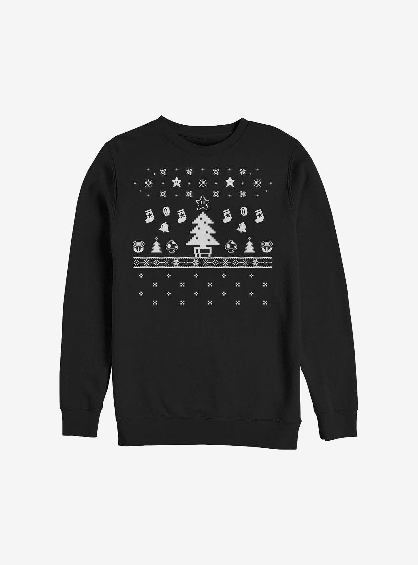 Super Mario Holiday Game Sweatshirt, BLACK, hi-res